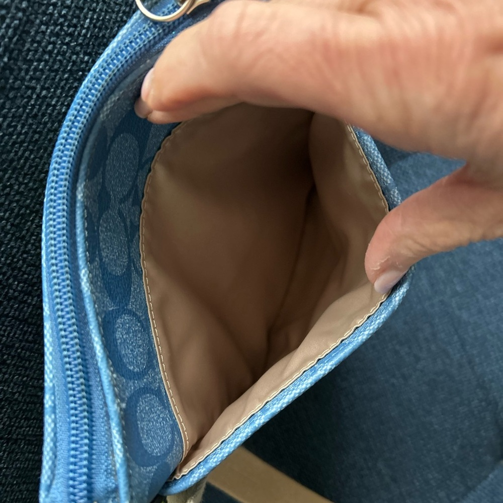 Stylish Blue and Green Crossbody Bag - Picture 7 of 15